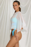 Sheer Poncho in Coconut