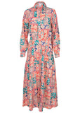 Cotton Linen Shirt Midi Dress Venetian Patchwork