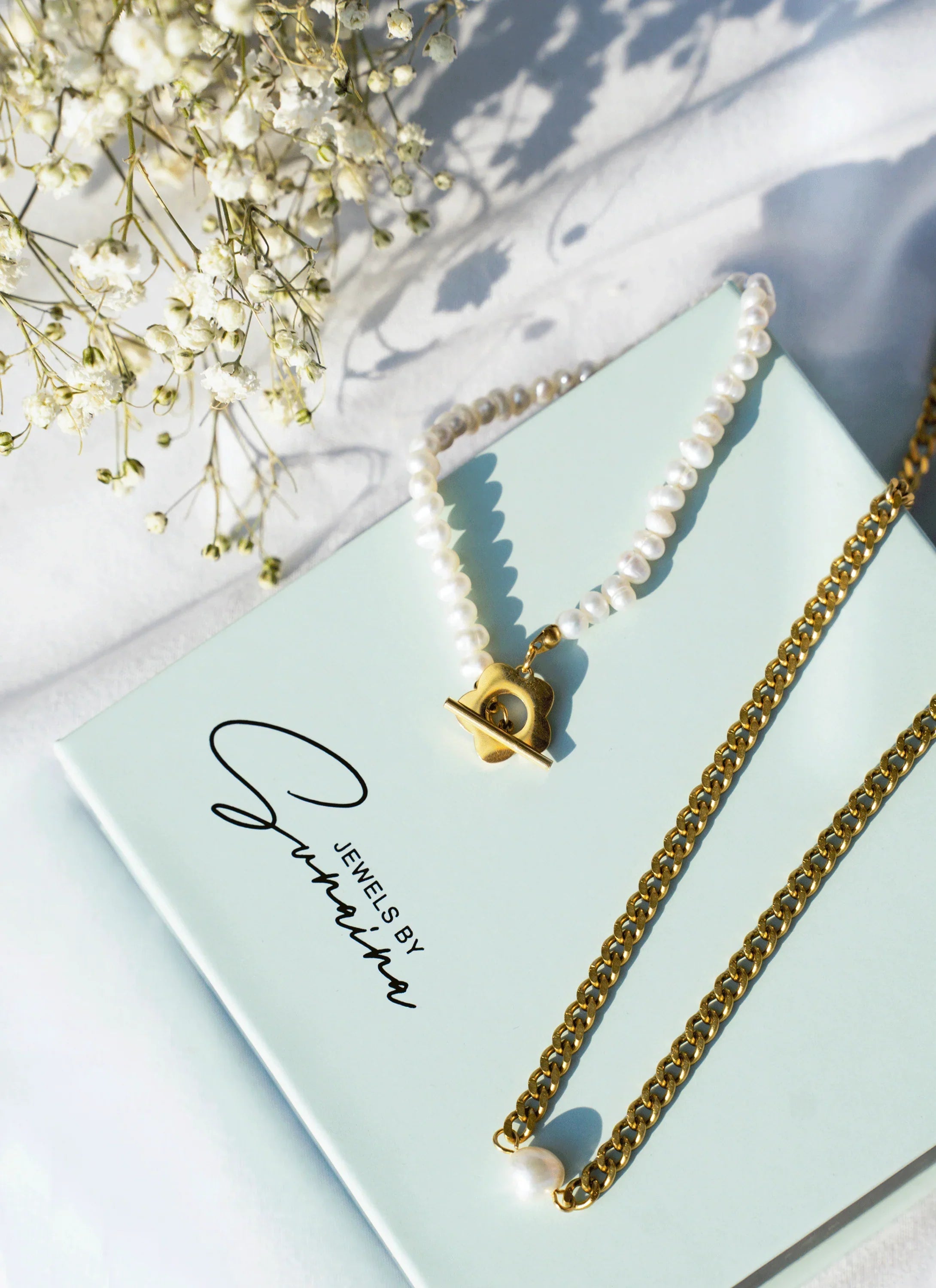 Izzy Pearl Gold Choker Necklace