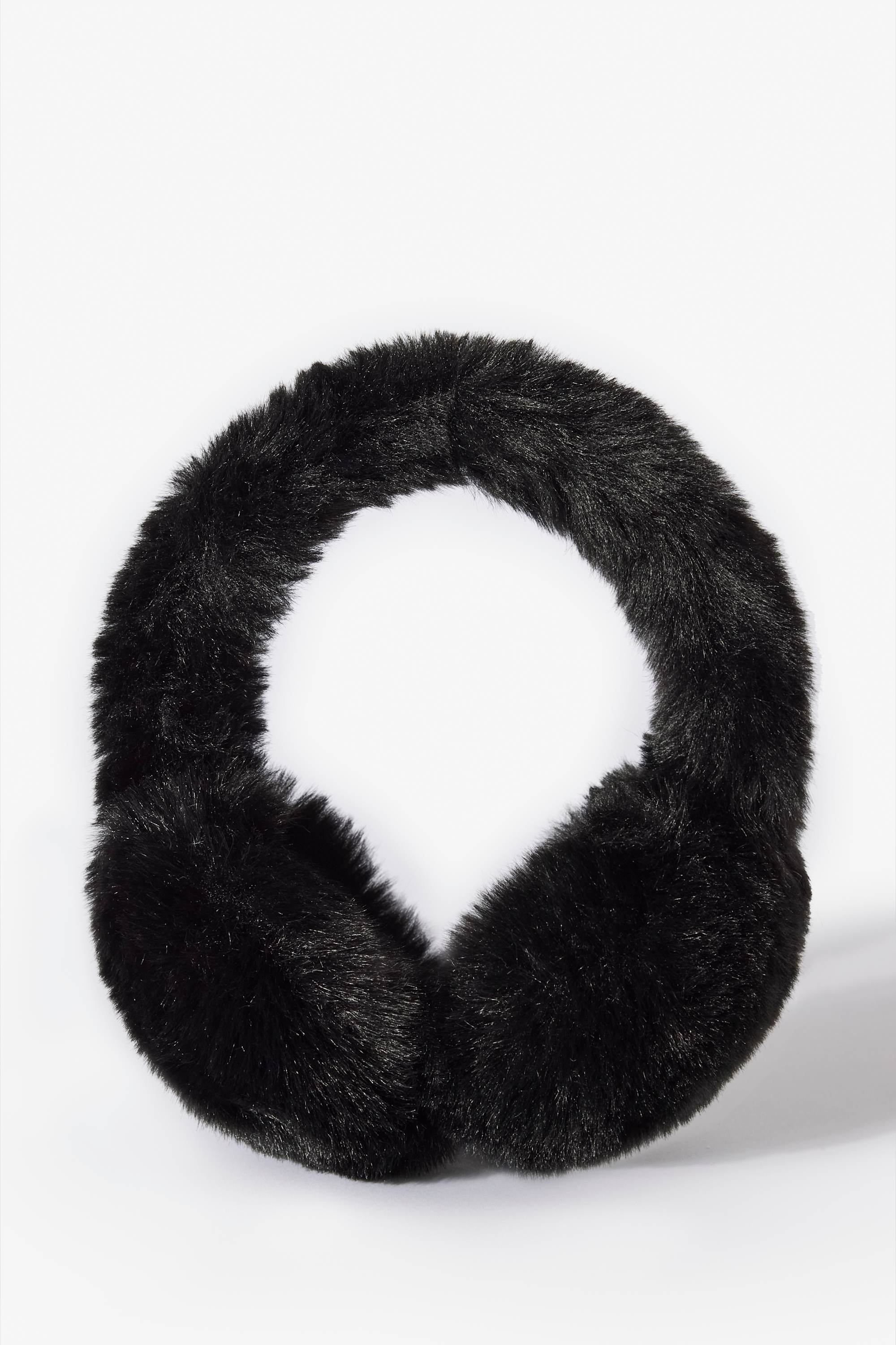 Faux Fur Earmuffs in Black