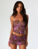 HOLLIS TOP NEUTRAL FLORAL FLORAL LEOPARD