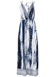 Maxi Cover Up Dress Blue Tie Dye