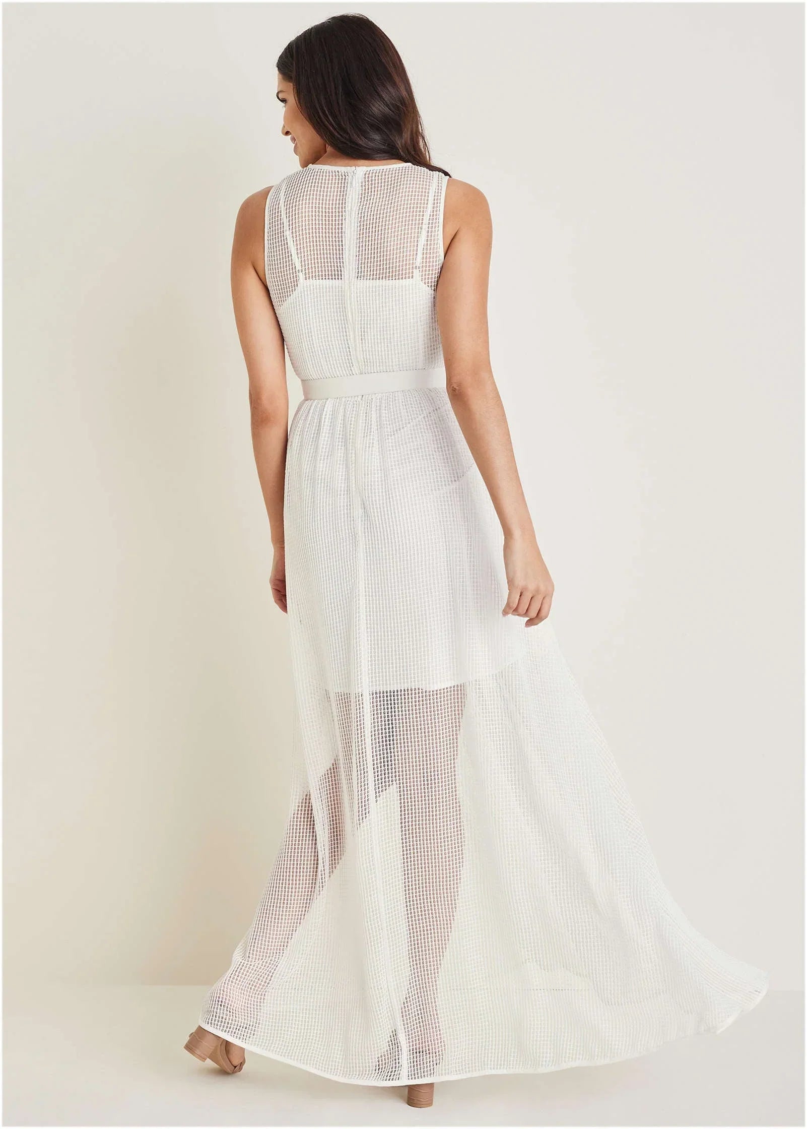 Diamond Lace Maxi Dress Cloud Dancer