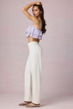 Mid Rise Barrel Leg Jeans in Ecru Wash