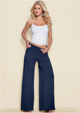 Easy Foldover Pants Navy