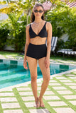 Coastal Crush Black Twist Underwire Bikini Top