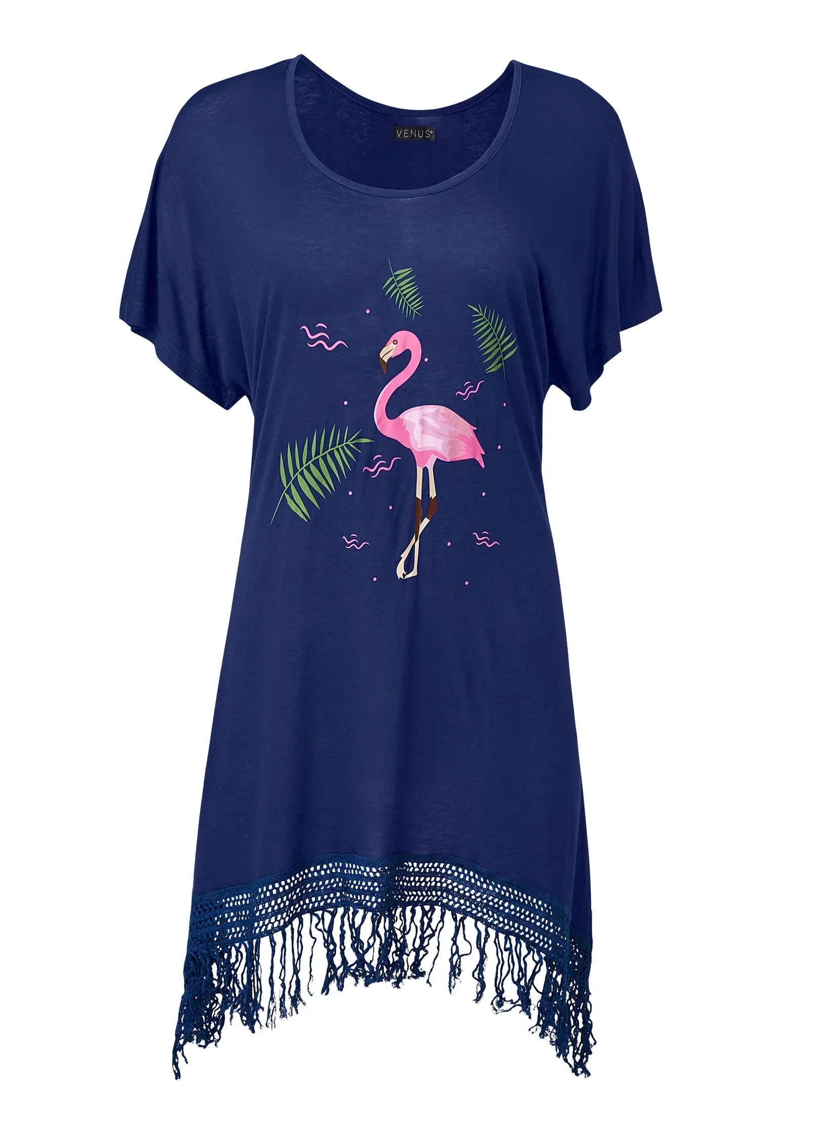 Flamingo Dress Cover Up Ultramarine Blue