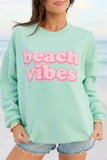 Beach Vibes Mint Graphic Sweatshirt