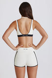 Soft Active Contrast Mini Shorts in Coconut