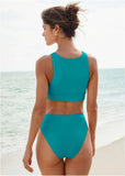 Knot Detail Bikini Bottom Teal