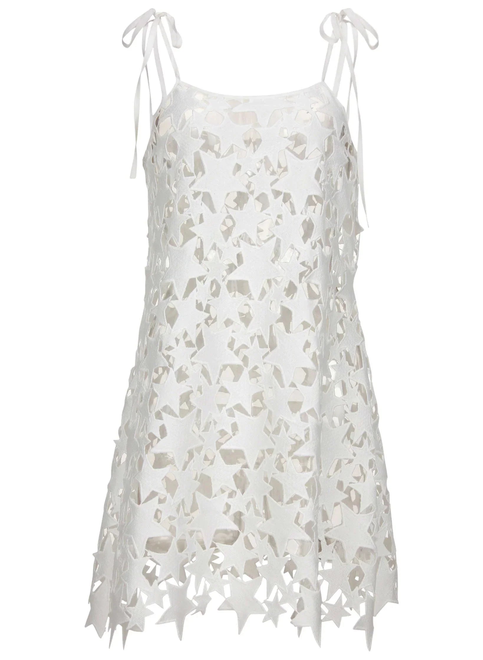 Star Lace Cover Up Dress White
