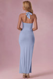 Jersey Corset Bridesmaid Dress in Powder Blue