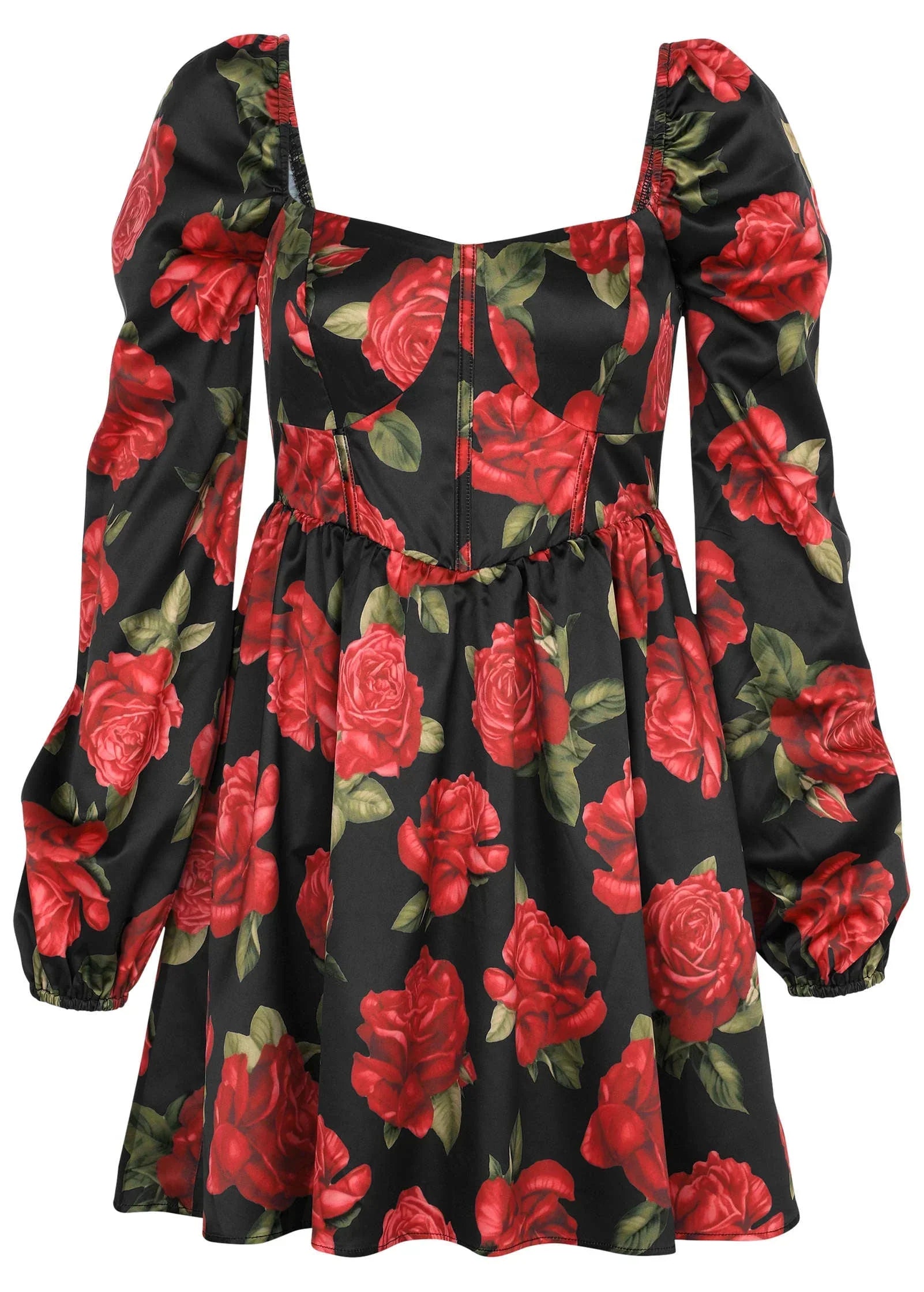 Corset Mini Dress Antique Roses
