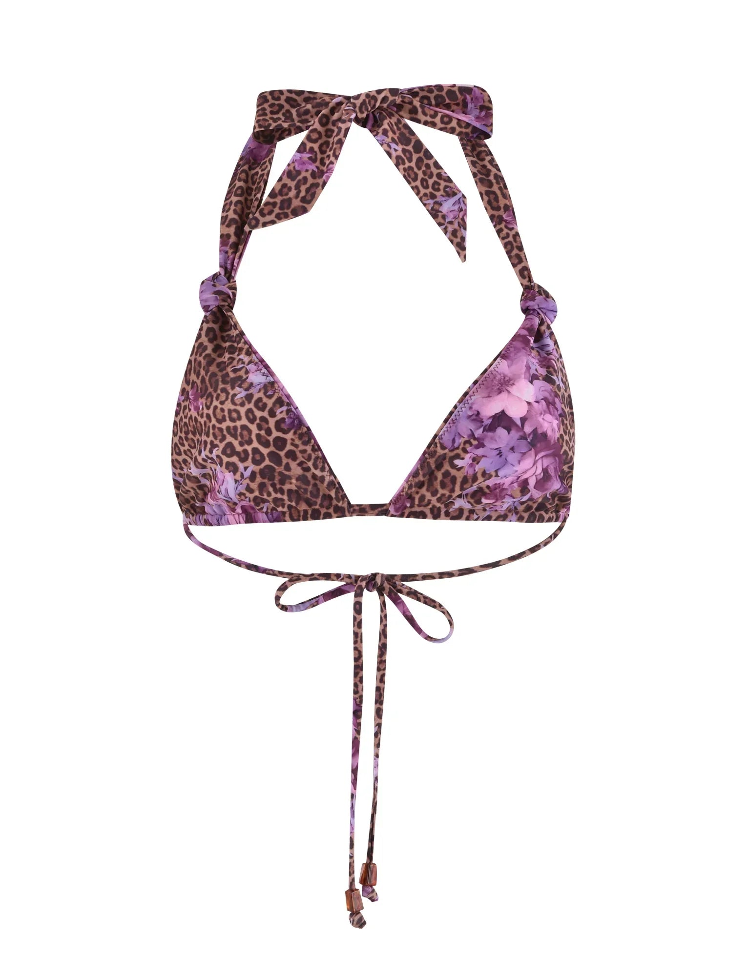 DESIRAE BIKINI TOP PURPLE FLORAL FLORAL LEOPARD