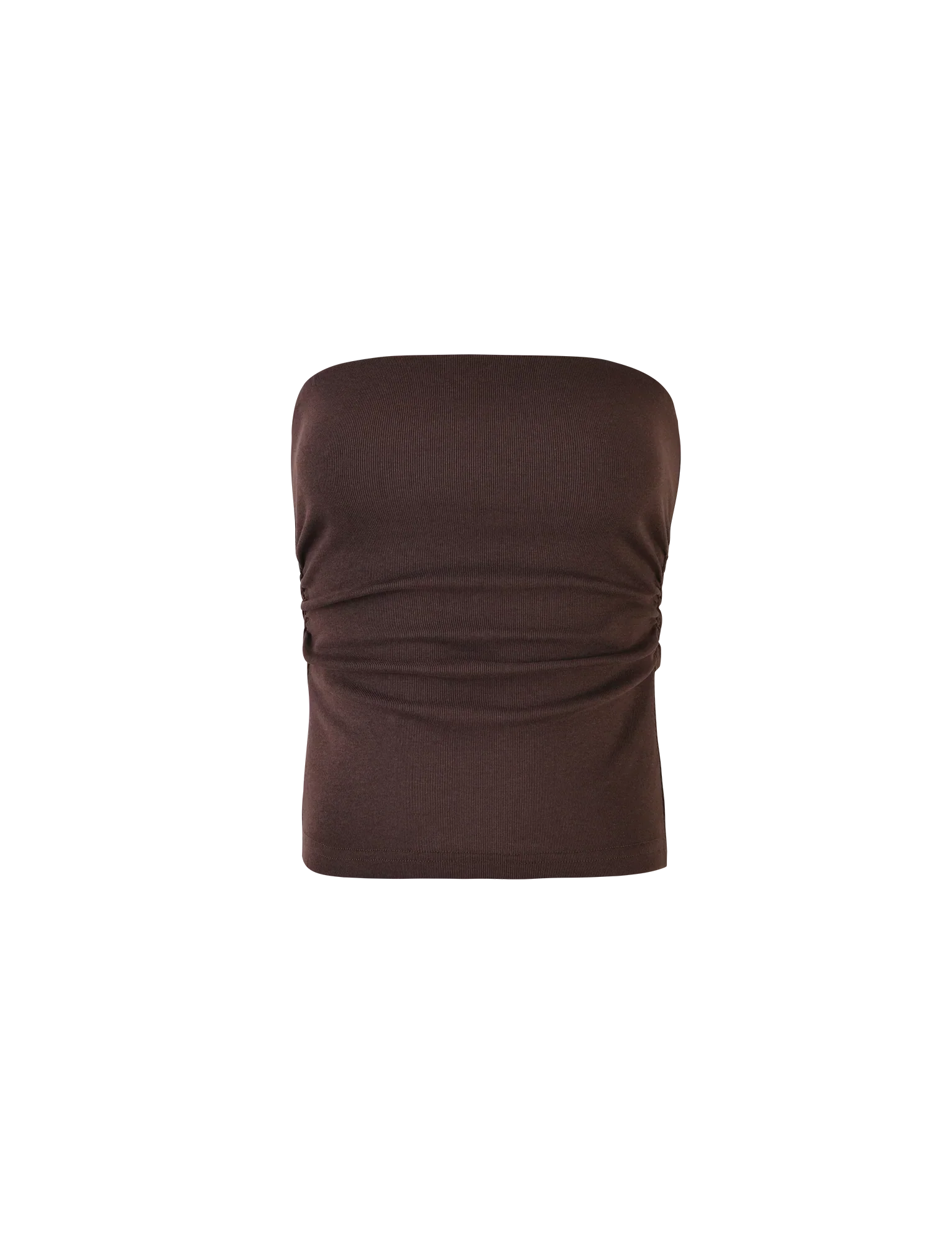 HARRIETT RIB TOP BROWN CHOCOLATE