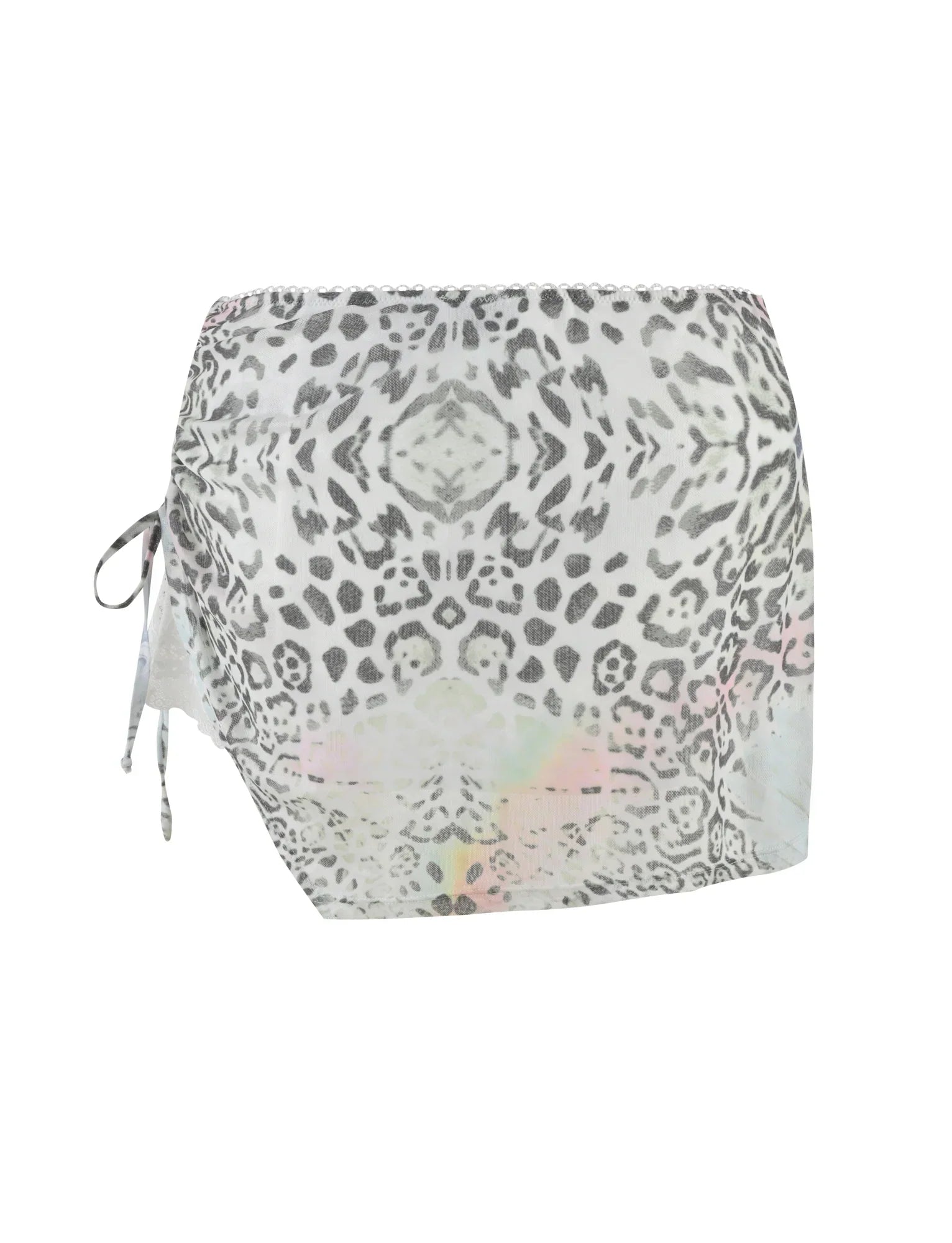 JOSEPHINE MINI SKIRT WHITE ANIMAL ANIMAL PRINT