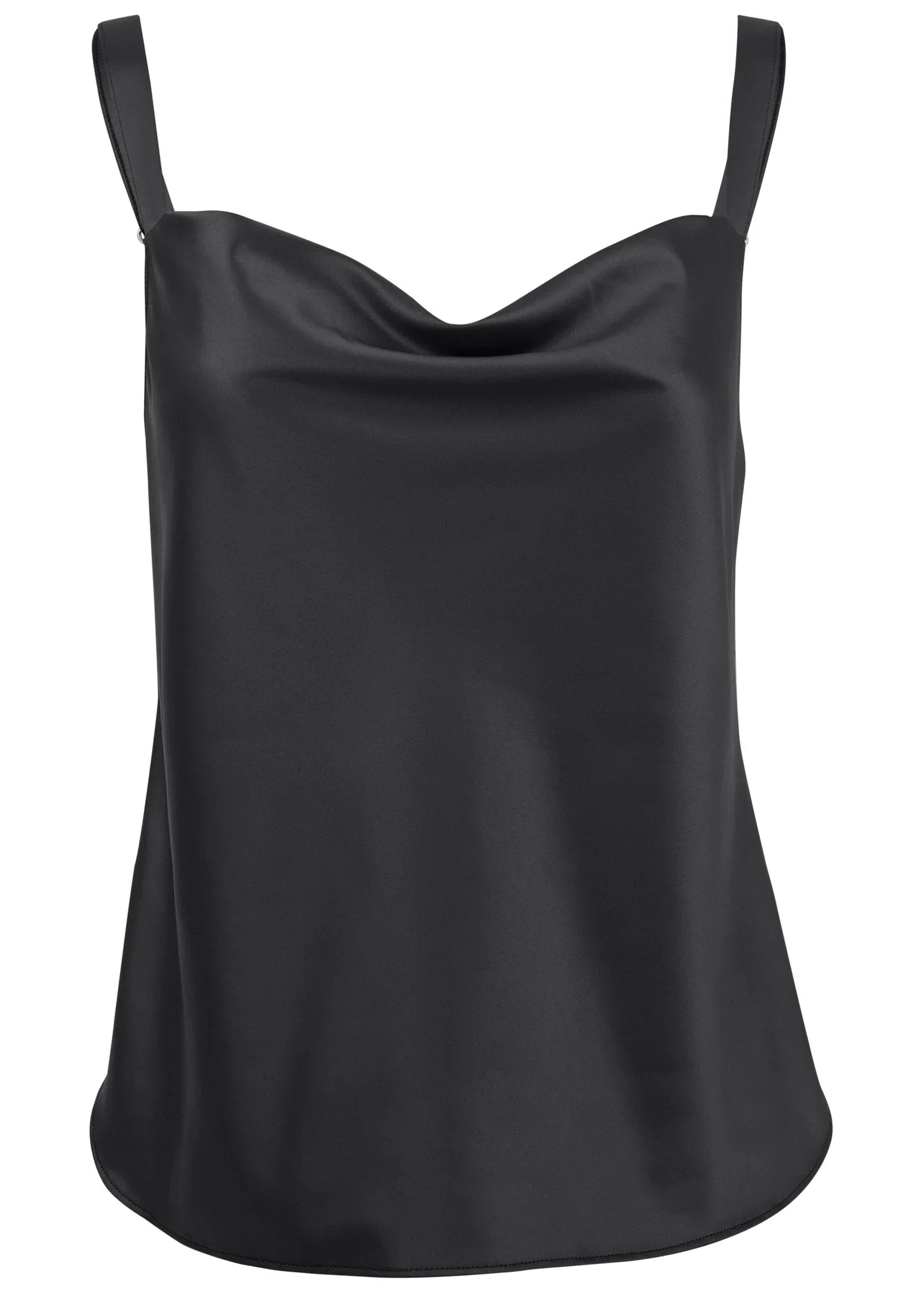 Cowl Neck Tank Jet Black