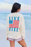 Live Free Cream Graphic Sweatshirt