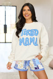 Tired Mama Cream Graphic Sweatshirt