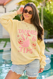 Tanned Tipsy Yellow Graphic Sweatshirt
