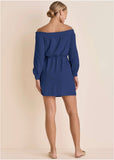 Off The Shoulder Mini Dark Blue