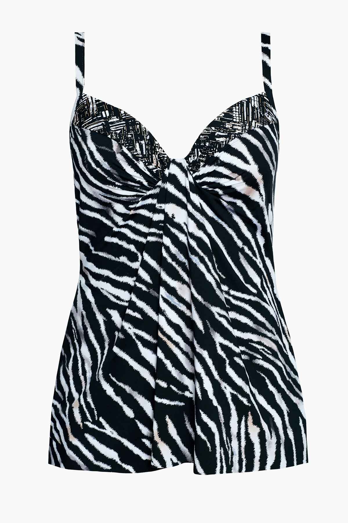 Marina Tankini Top in Tigre Sombre