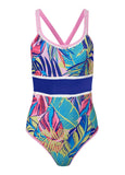 Diamond Stitch One Piece Summer Leaves