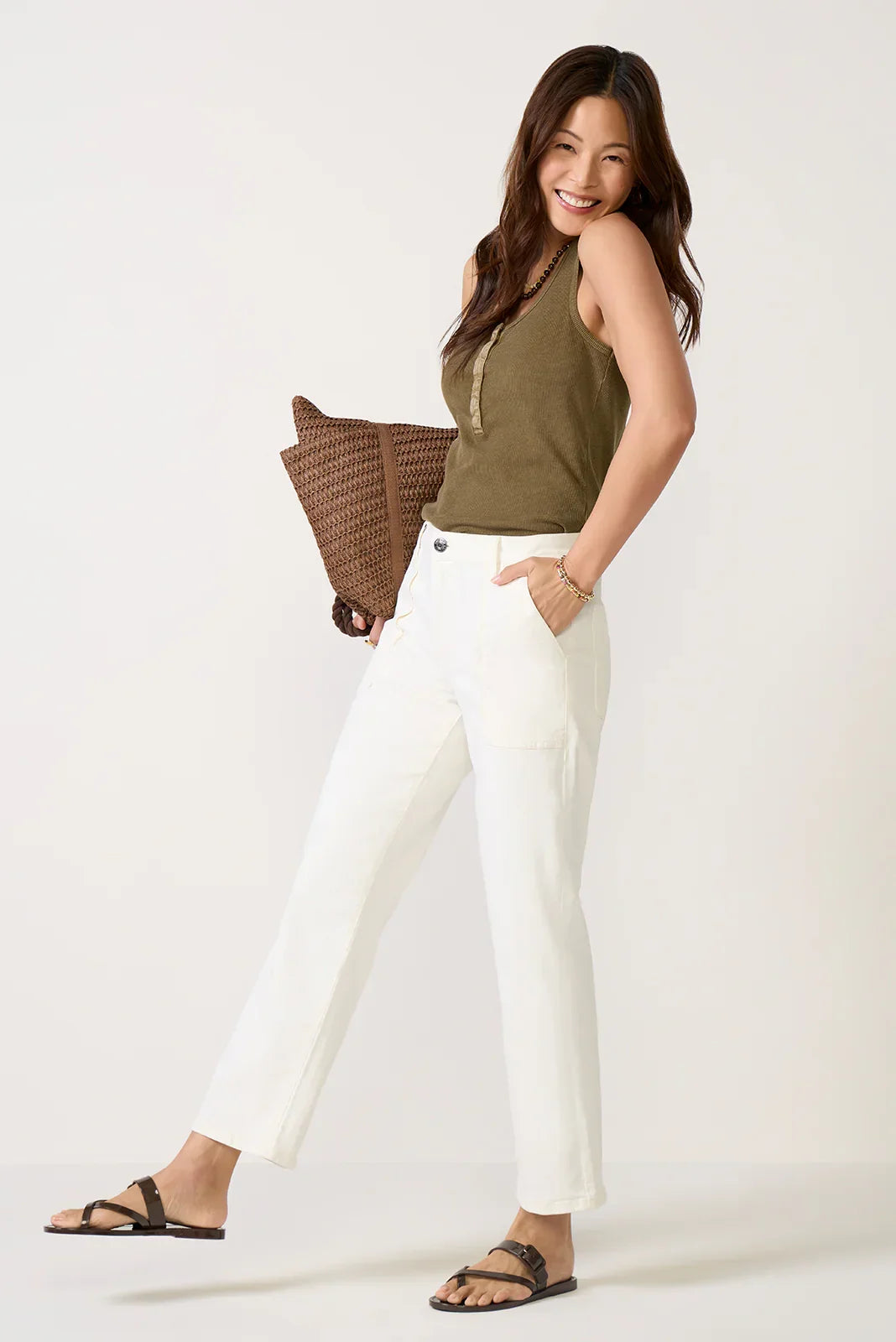 Callan Washed Henley Tank
