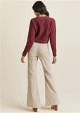 V Neck Sweater Burgundy
