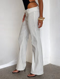 KITTIE PANT IVORY STRIPE