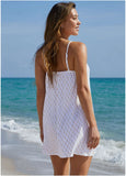 Lurex Cover Up Dress Pearl White
