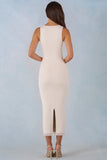 Modal Lace Trim Midaxi Dress in Ivory