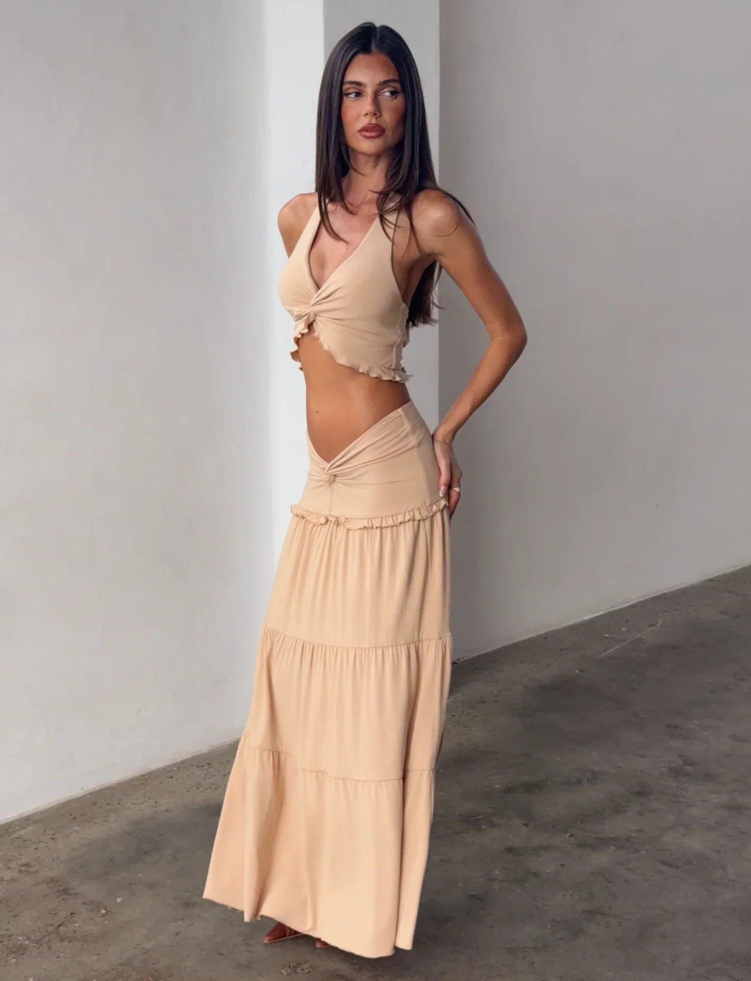 KATYA MAXI SKIRT TAN