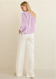 One Shoulder Top Lilac