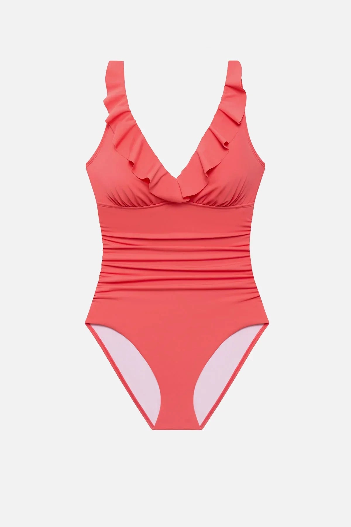 Kayla Ruffle Underwire One Piece Coral