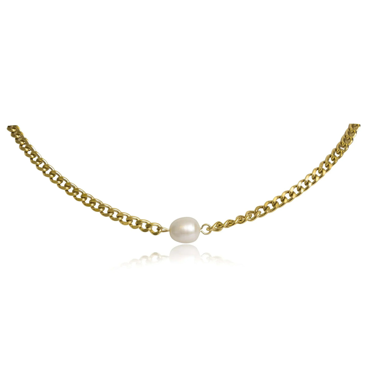 Izzy Pearl Gold Choker Necklace