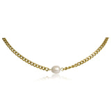 Izzy Pearl Gold Choker Necklace