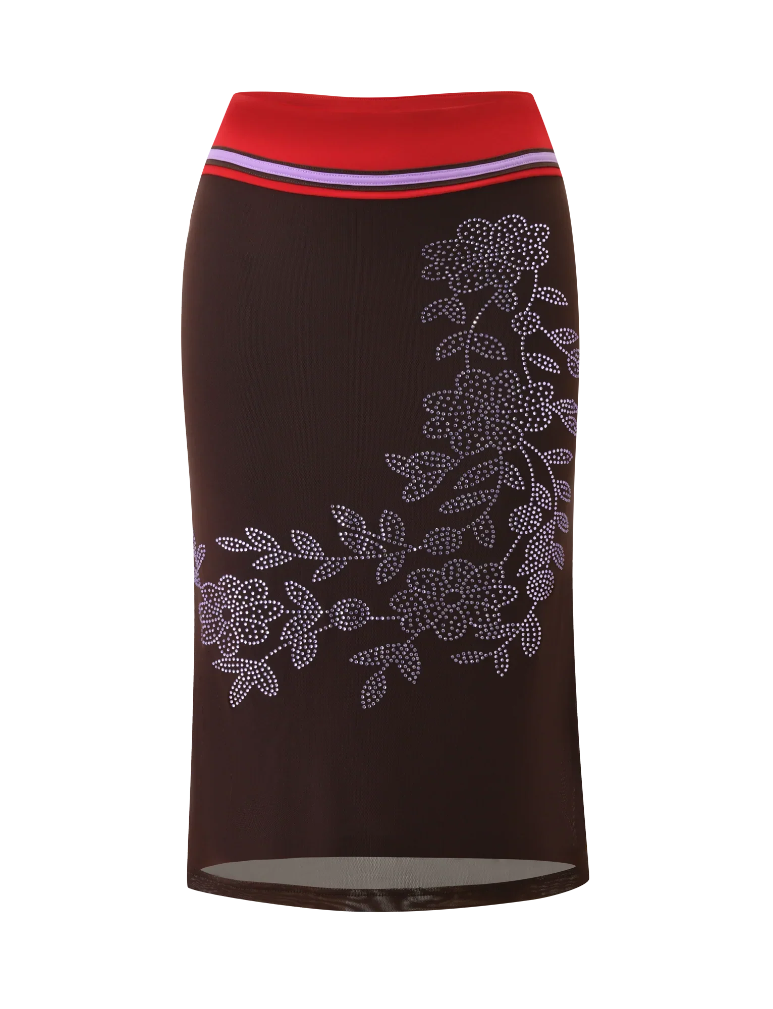 SERAH DIAMANTE MIDI SKIRT CHOCOLATE