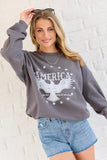 America Eagle Dark Grey Graphic Sweatshirt
