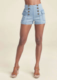 Cargo Sailor Shorts Light Wash