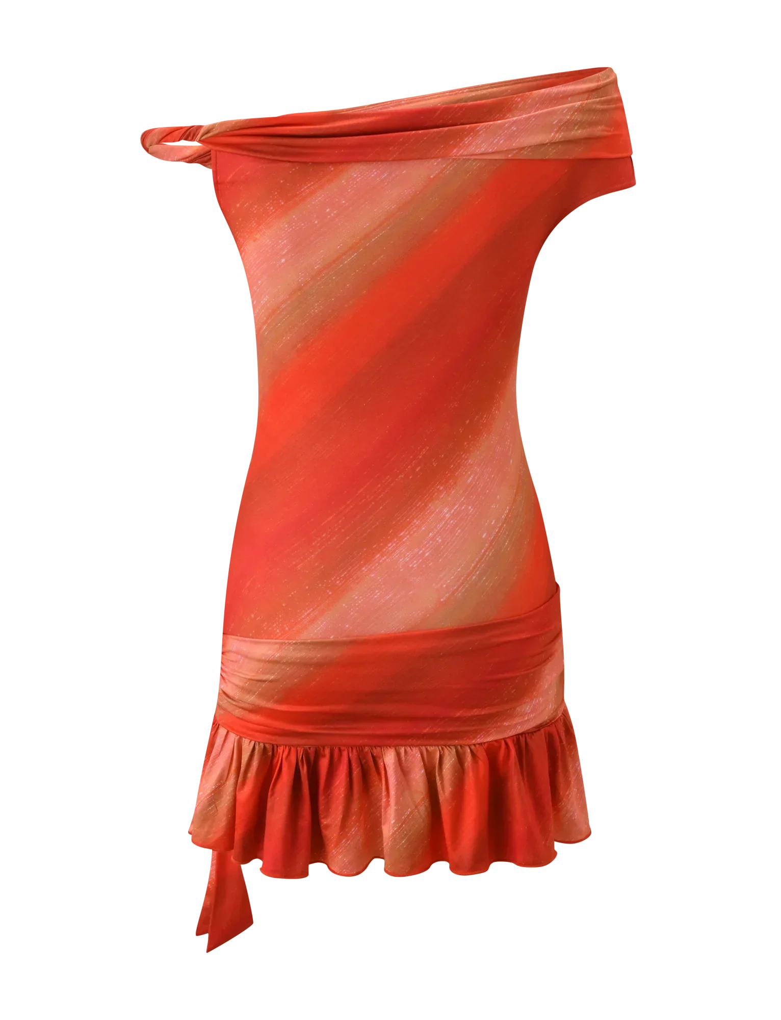HAELO MINI DRESS SUNRISE GLITTER STRIPE