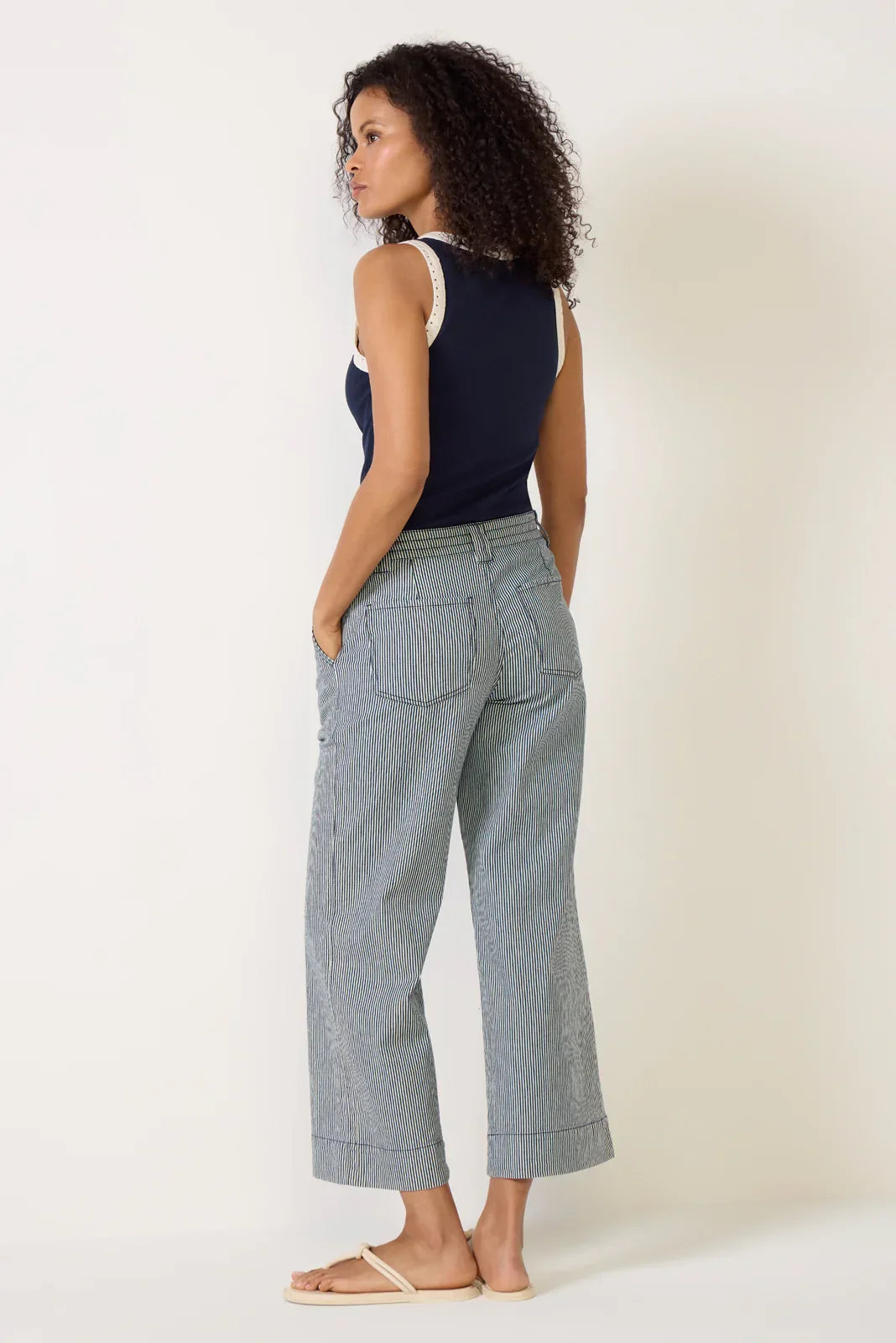 Lily Stripe Cropped Pant