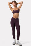 Soft Active Ruched Leggings in Plum