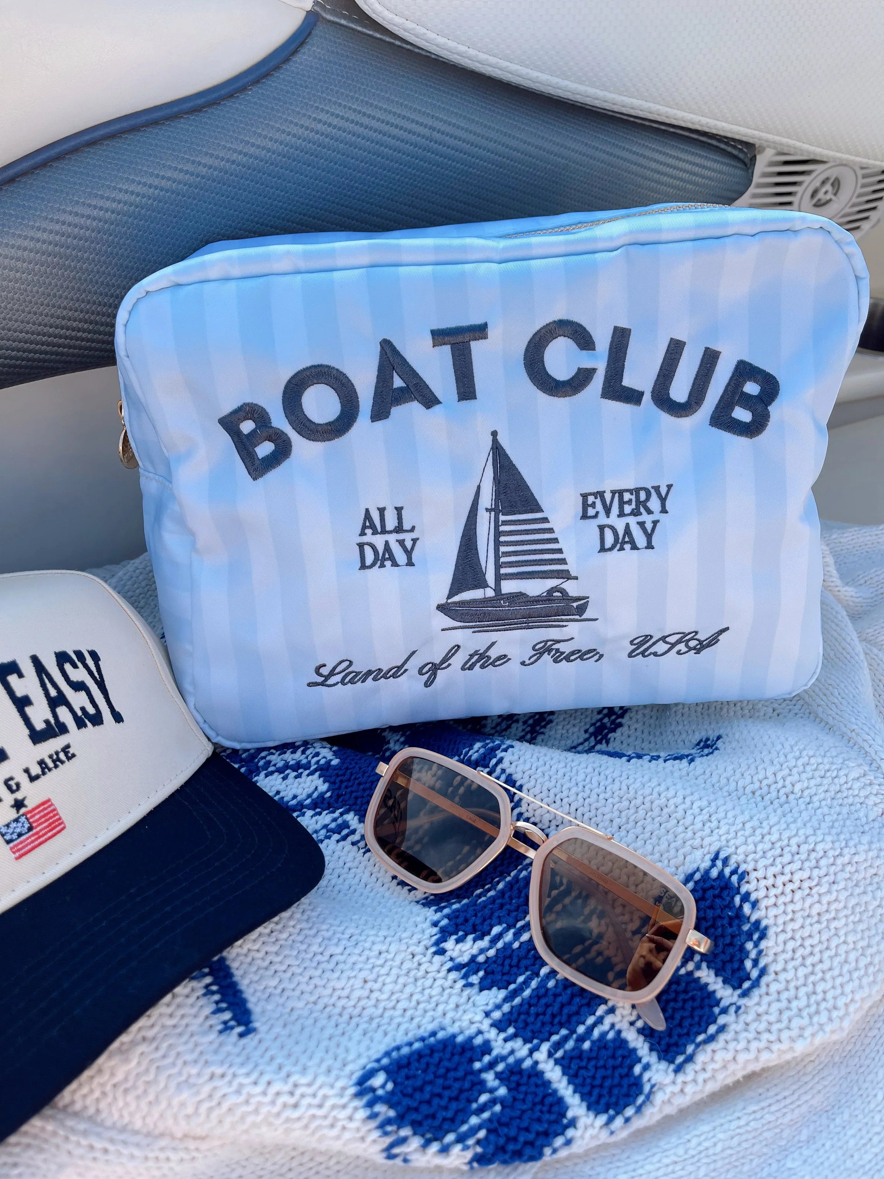 KenzKustomz Blue Stripes XL Bag Boat Club