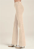 Corduroy Flared Pants Cream