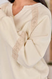 Sawyer Cream Lace V neck Top
