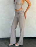 FEDRA PANT TAN PINSTRIPE