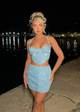 Small Talk Denim Two Piece Blue