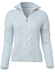 Quarter Zip Sweater Heathered Blue