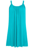 Gathered Neckline Dress Aqua Reef